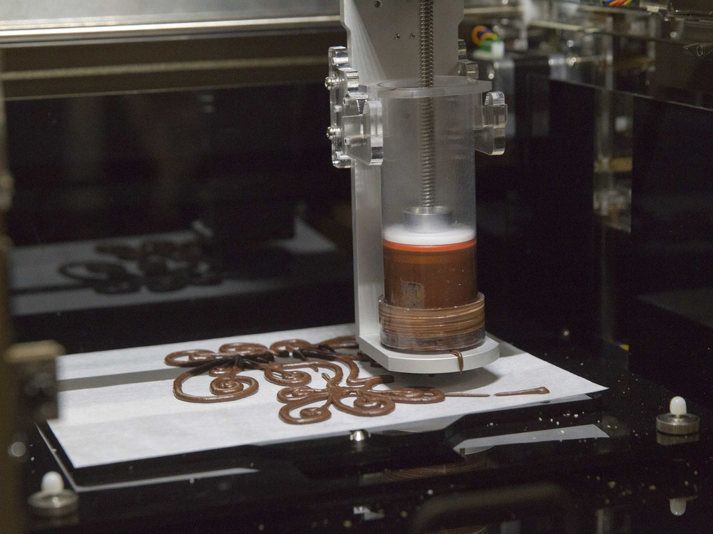3D food printer by XYZprinting Inc. is demonstrated during the 2015 International Consumer Electronics Show in Las Vegas