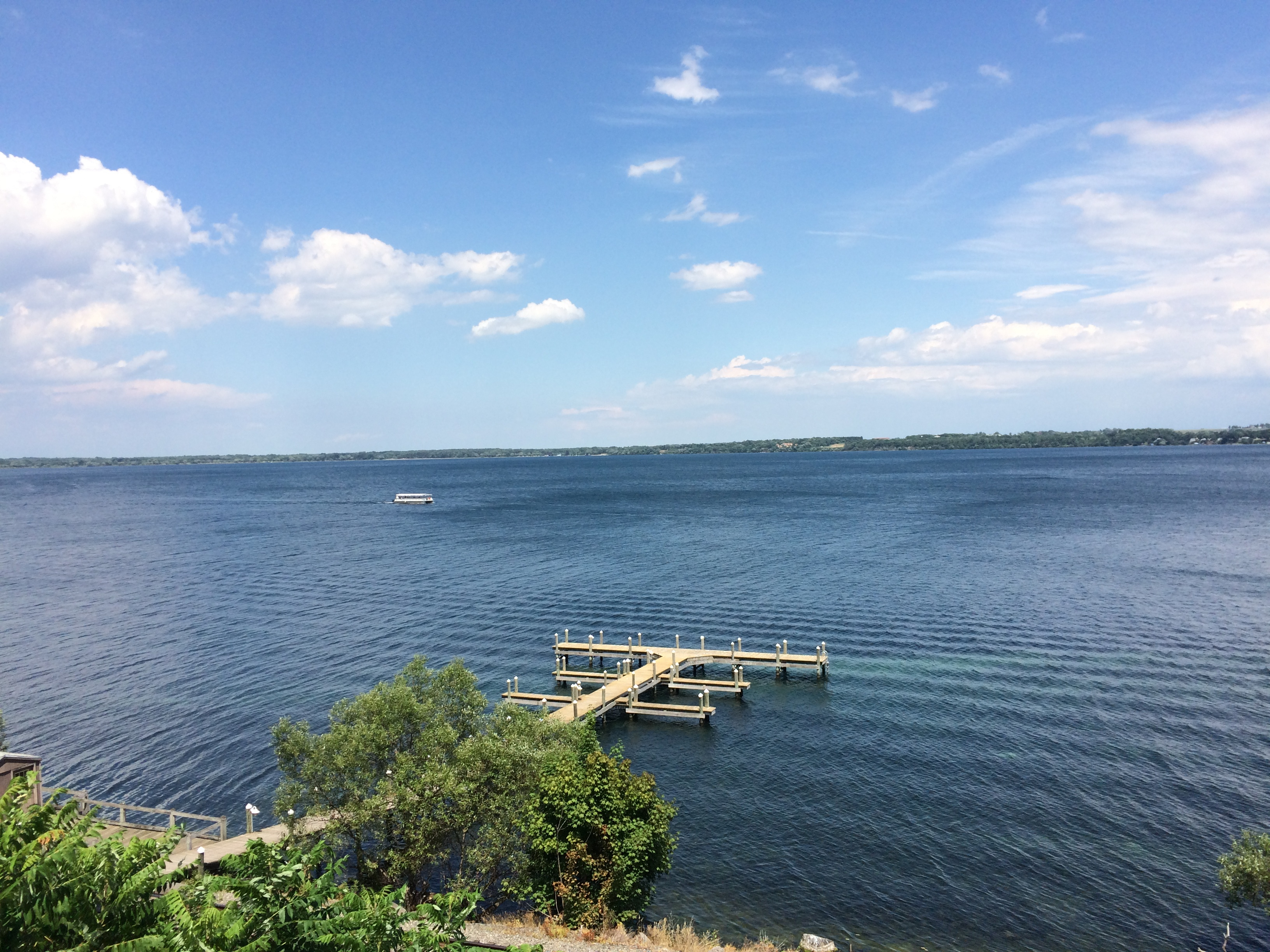 Tranquil view of a dock on a lake
