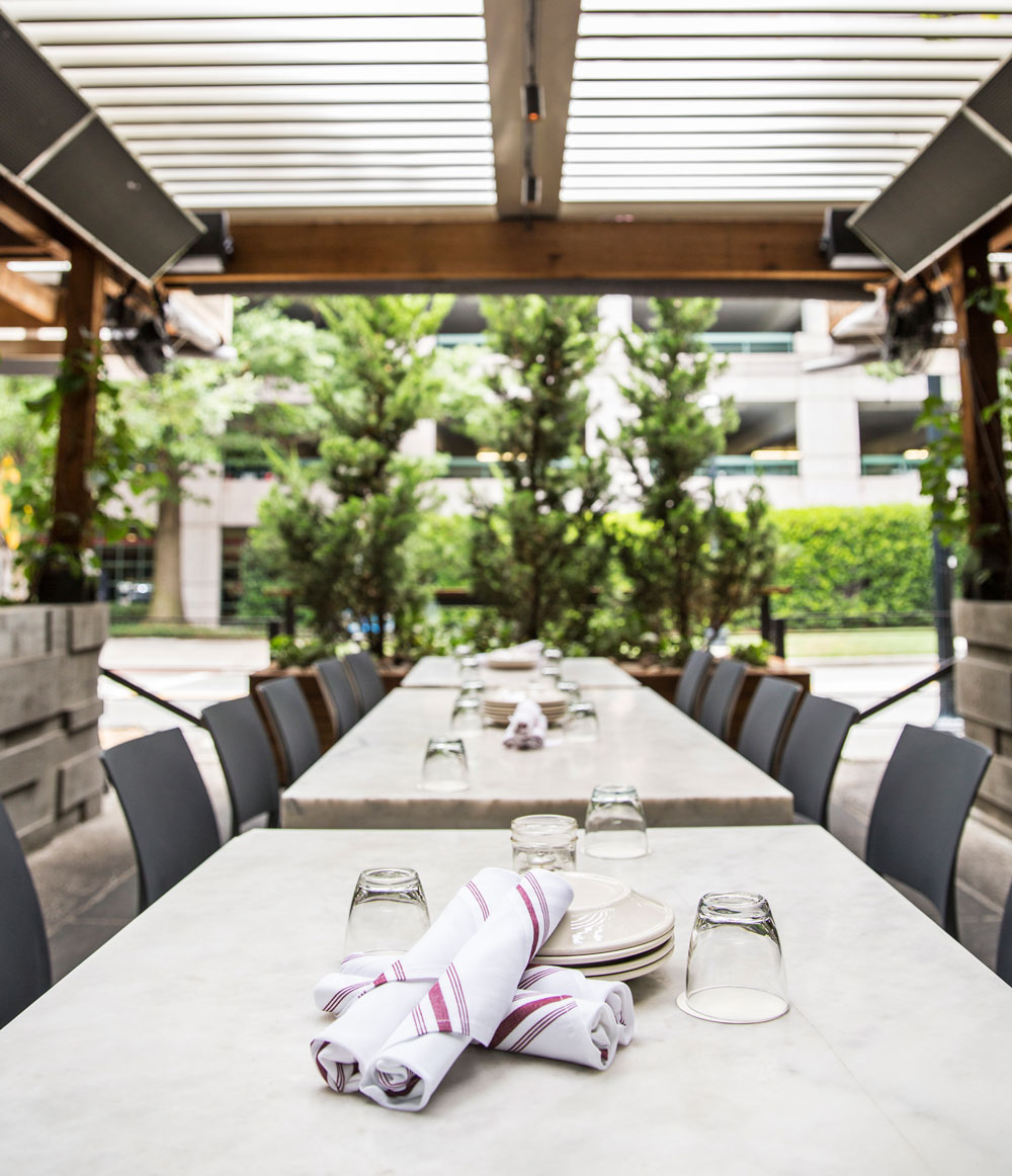 Lure has scenic patio dining.