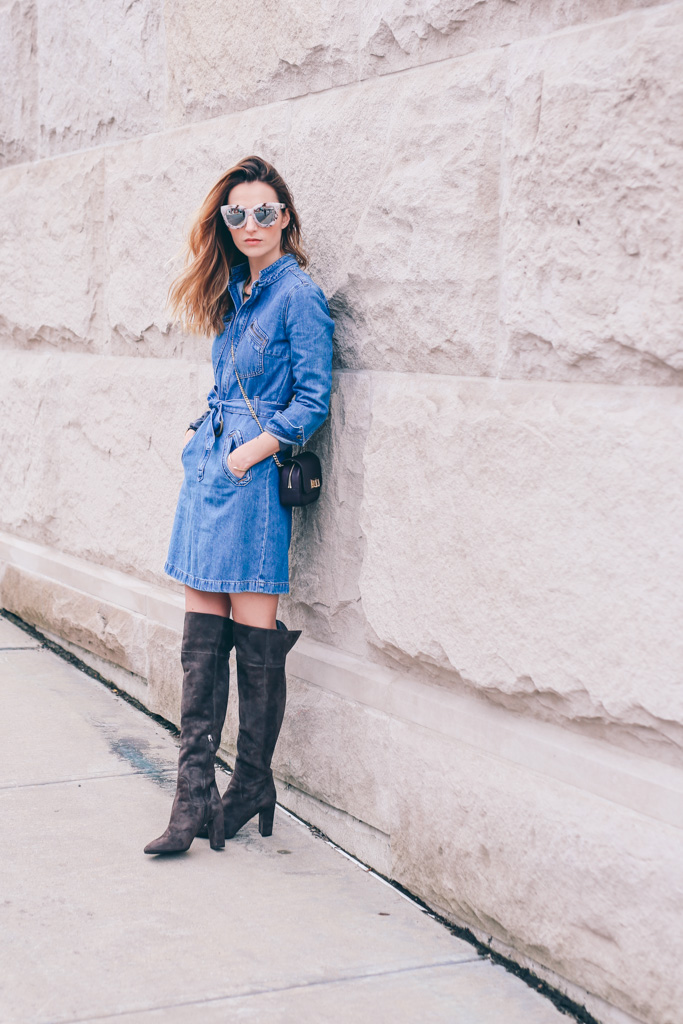 Madewell-Daryl-K-Denim-Dress-LK-Bennett-over-the-knee-suede-boots-Prosecco-Plaid.jpg