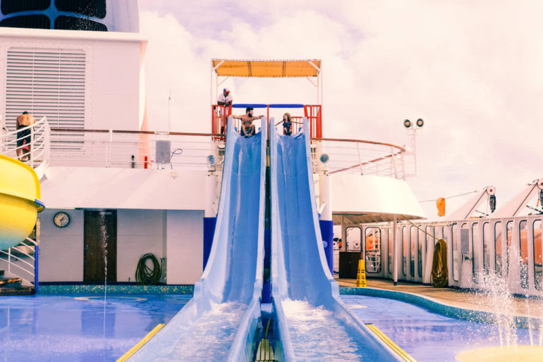 waterslide adventure on ship 