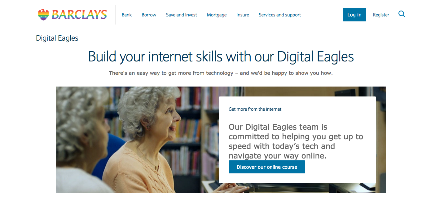 Barclays Digital Eagles Financial services content marketing