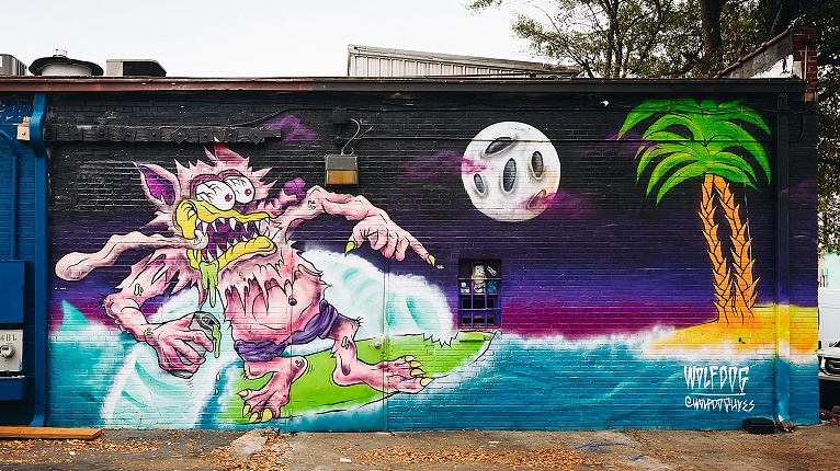 union east atlanta village mural wolfdoglives