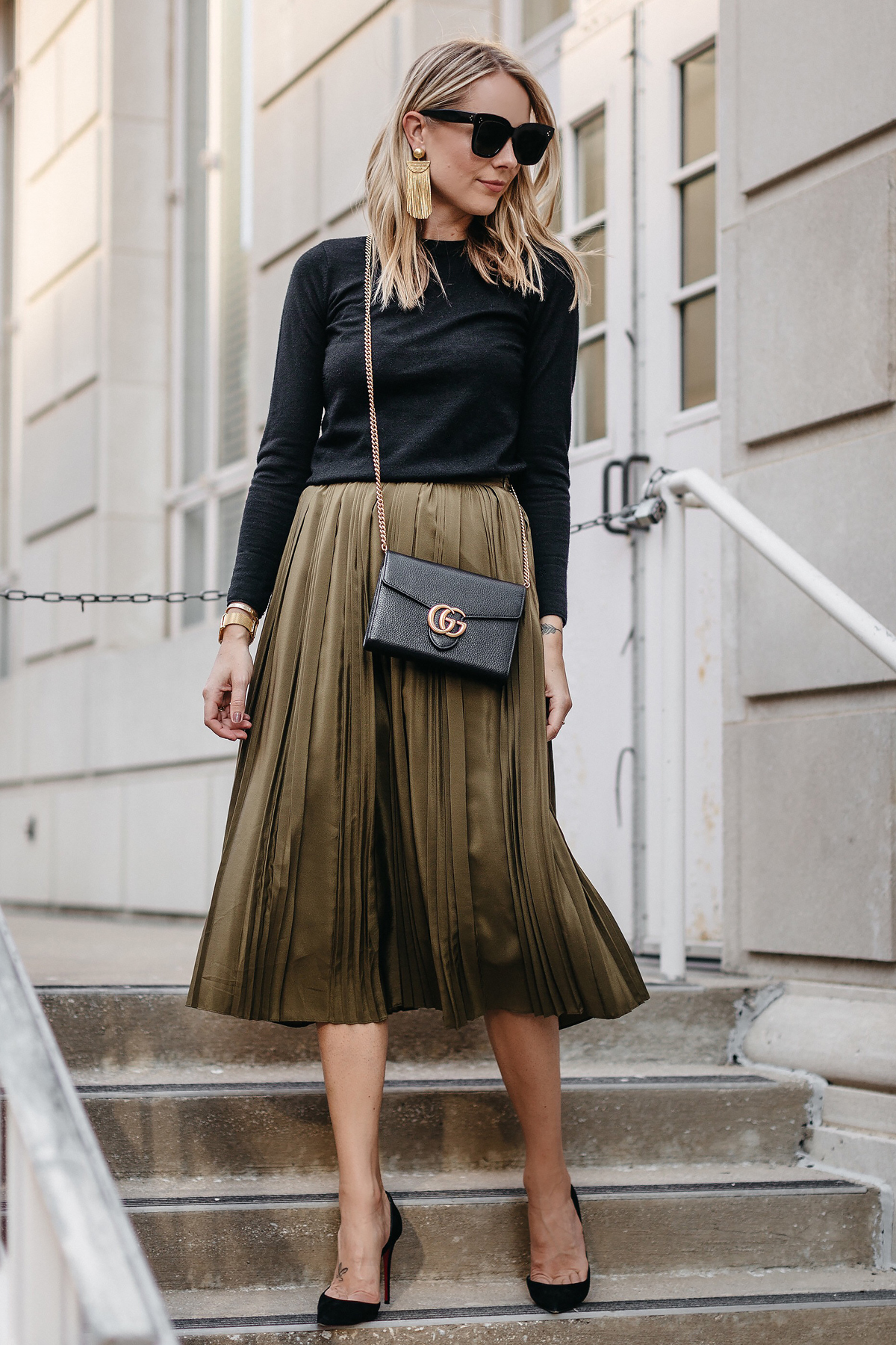 Fashion-Jackson-Black-Sweater-Robert-Rodriguez-Green-Pleated-Skirt-Gucci-Marmont-Handbag-Christian-Louboutin-Black-Pumps-3.jpg