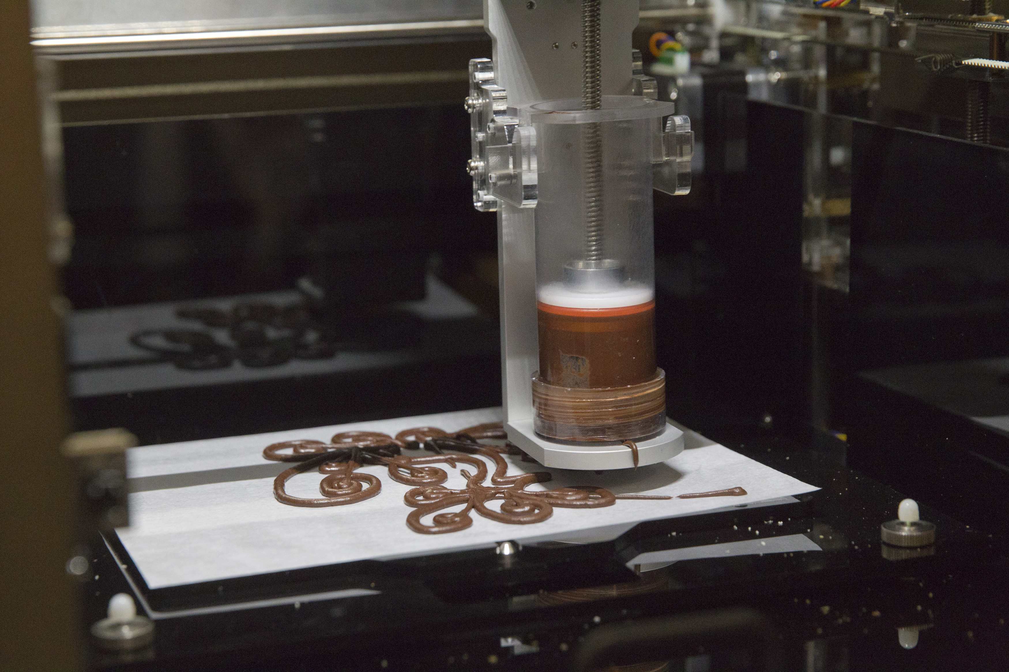3D food printer by XYZprinting Inc. is demonstrated during the 2015 International Consumer Electronics Show in Las Vegas